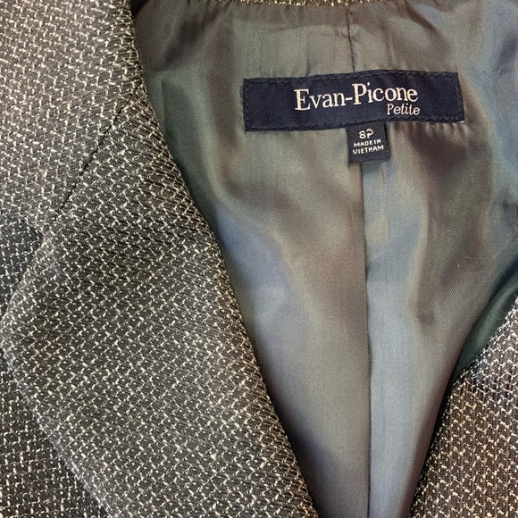 Evan picone petite gray blazer suite jacket NWT 8 - Picture 2 of 7